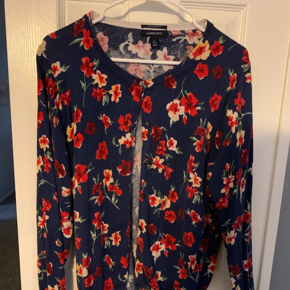 Floral Cardigan Light Sweater